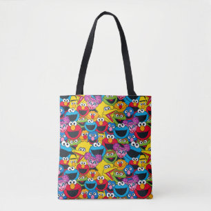 Het Patroon van de Bemanning van het Sesame Street Tote Bag