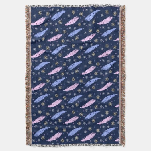 het patroon van de boho-veren. deken (Voorkant Verticaal)