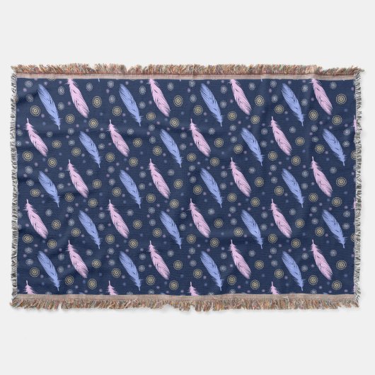 het patroon van de boho-veren. deken (Voorkant)