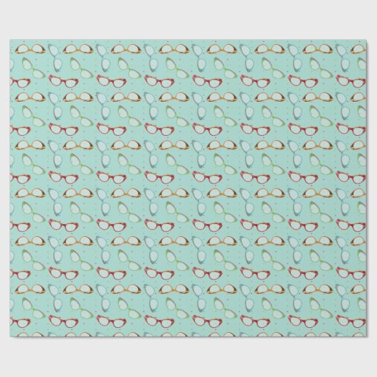 Het Patroon van de Brillen van de vangst blauwgroe Cadeaupapier (Vlak)