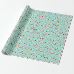 Het Patroon van de Brillen van de vangst blauwgroe Cadeaupapier<br><div class="desc">Kat-oog het Patroon van de Bril met stippen. Dit geïnspireerde ontwerp uit de jaren vijftig kenmerkt een tweetalig "Ben-Day"-puntpatroon om advertenties uit de jaren vijftig te repliceren. ***Dit retro ontwerp is gemaakt door kunstenaar Glennis McClellan.</div>