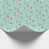 Het Patroon van de Brillen van de vangst blauwgroe Cadeaupapier (Hoek)