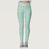 Het Patroon van de Brillen van de vangst blauwgroe Leggings (Voorkant)