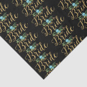 Het patroon van de bruidgoudtypografie tissuepapier (Detail)