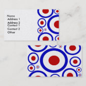Het patroon van de cirkel van de zijkanten van de visitekaartje (Voorkant / Achterkant)