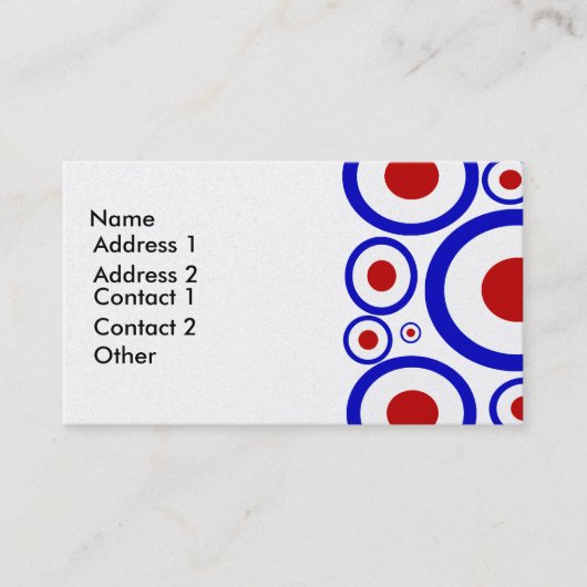 Het patroon van de cirkel van de zijkanten van de visitekaartje (Voorkant)