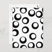 Het patroon van de cirkels van de zwarte en Witte  Briefkaart (Voorkant / Achterkant)