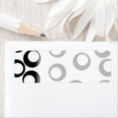 Het patroon van de cirkels van de zwarte en Witte Etiket (Insitu)