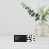 Het patroon van de cirkels van de zwarte en Witte  Mini Visitekaartje (Staand voorkant)