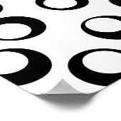 Het patroon van de cirkels van de zwarte en Witte  Poster (Hoek)