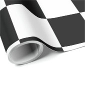 Het patroon van de controlerraad met wit, zwart cadeaupapier (Rol Hoek)