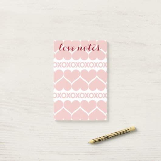 Het Patroon van de Dag van de valentijn Post-it® Notes (Op bureau)