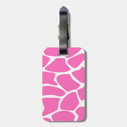 Het Patroon van de Druk van de Giraffe in Helder Bagagelabel (Achterkant verticaal)