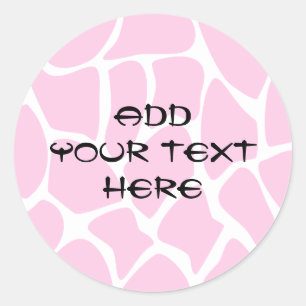 Het Patroon van de Druk van de Giraffe in Snoep Ro Ronde Sticker