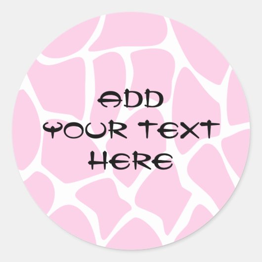 Het Patroon van de Druk van de Giraffe in Snoep Ro Ronde Sticker (Voorkant)