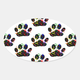 Het patroon van de Druk van de schilderingen Confe Ovale Sticker