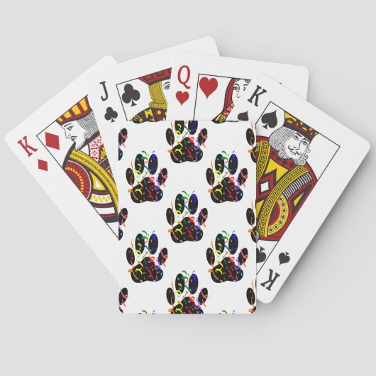 Het patroon van de Druk van de schilderingen Confe Pokerkaarten (Achterkant)