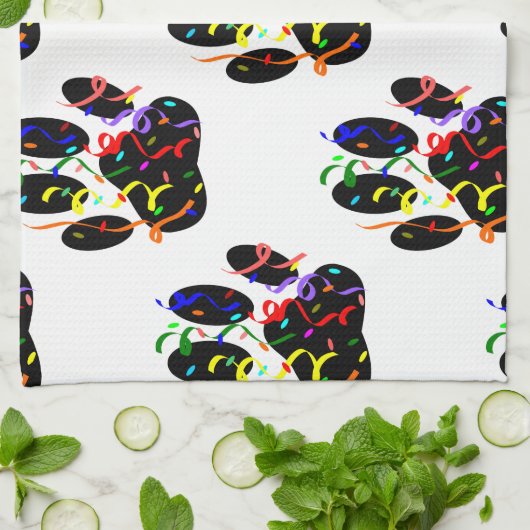 Het patroon van de Druk van de schilderingen Confe Theedoek (Gevouwen)