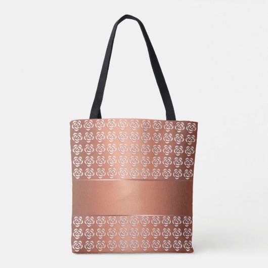 het patroon van de florale retro gradiënt. Naam. Tote Bag (Achterkant)