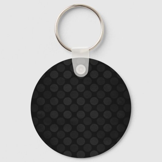Het patroon van de getande zwarte cirkels herstell sleutelhanger (Voorkant)