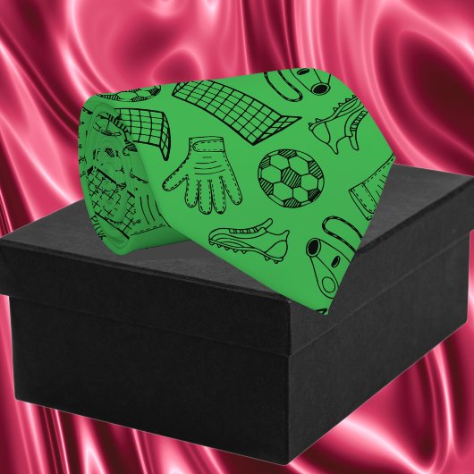 Het patroon van de Groene Voetbal Uitrusting Stropdas