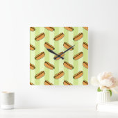 Het Patroon van de hotdog Vierkante Klok (Huis)