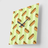 Het Patroon van de hotdog Vierkante Klok (Hoek)