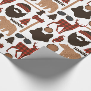 Het Patroon van de houthakker Cadeaupapier