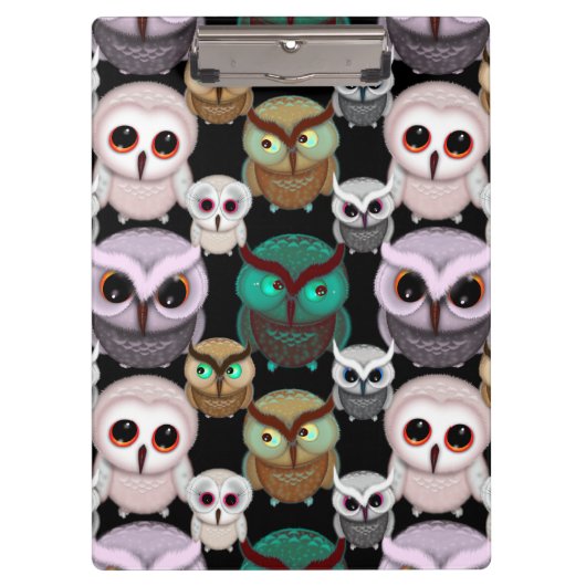 Het patroon van de Illustraties van de Kute Owl Klembord (Voorkant)