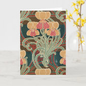 Het Patroon van de Jugendstil #4 in Emporio Moffa Kaart (Gele Bloem)