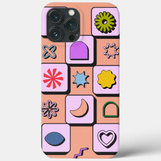 Het Patroon van de Kleur van de Retro Gepersonalis Case-Mate iPhone Case