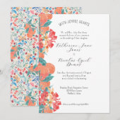 Het patroon van de Koraalvruchten en de Waterverf Kaart (Voorkant / Achterkant)