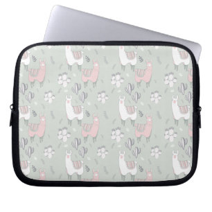 Het Patroon van de Lama van de pastelkleur Laptop Sleeve
