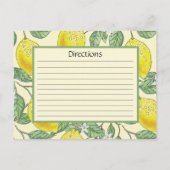 Het patroon van de Lemons van de klap en de Naam s Briefkaart (Achterkant)