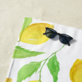 Het Patroon van de Lemons van de waterverf Persoon Strandlaken (In situ)