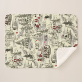 Het patroon van de Losers Club Cemetery Sherpa Deken (Voorkant (horizontaal))