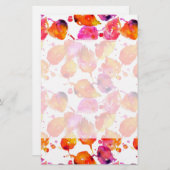 Het patroon van de najaarsbladeren van de waterver briefpapier (Voorkant / Achterkant)