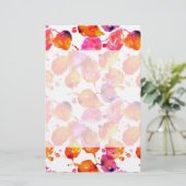 Het patroon van de najaarsbladeren van de waterver briefpapier (Staand voorkant)