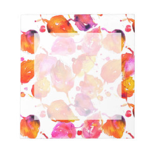 Het patroon van de najaarsbladeren van de waterver notitieblok