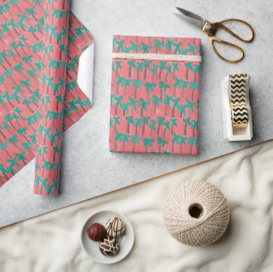 Het Patroon van de Palm van de waterverf Cadeaupapier