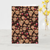 Het Patroon van de pizza Kaart (Gele Bloem)