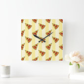 Het Patroon van de pizza Vierkante Klok (Huis)
