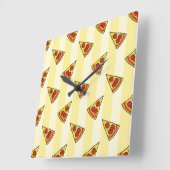 Het Patroon van de pizza Vierkante Klok (Hoek)