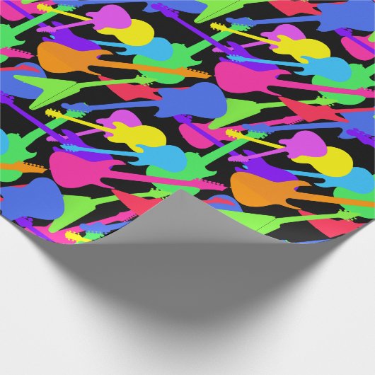 Het Patroon van de Plons van de gitaar Cadeaupapier (Hoek)