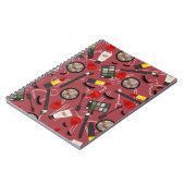 Het patroon van de producten van de schoonheid op  notitieboek (Linkerzijde)