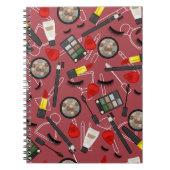 Het patroon van de producten van de schoonheid op  notitieboek (Voorkant)