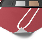 Het patroon van de producten van de schoonheid op  poster (Hoek)