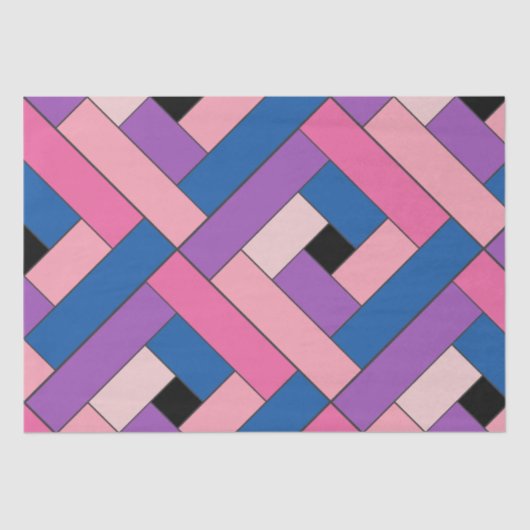 Het Patroon van de rechthoek (ver1) met het Detail Tissuepapier (Voorkant)