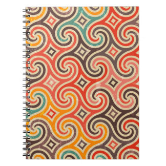 Het patroon van de retroflecterende draaiingen notitieboek