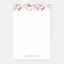 Het  Patroon van de Slagen van de Borstel Geperson Post-it® Notes